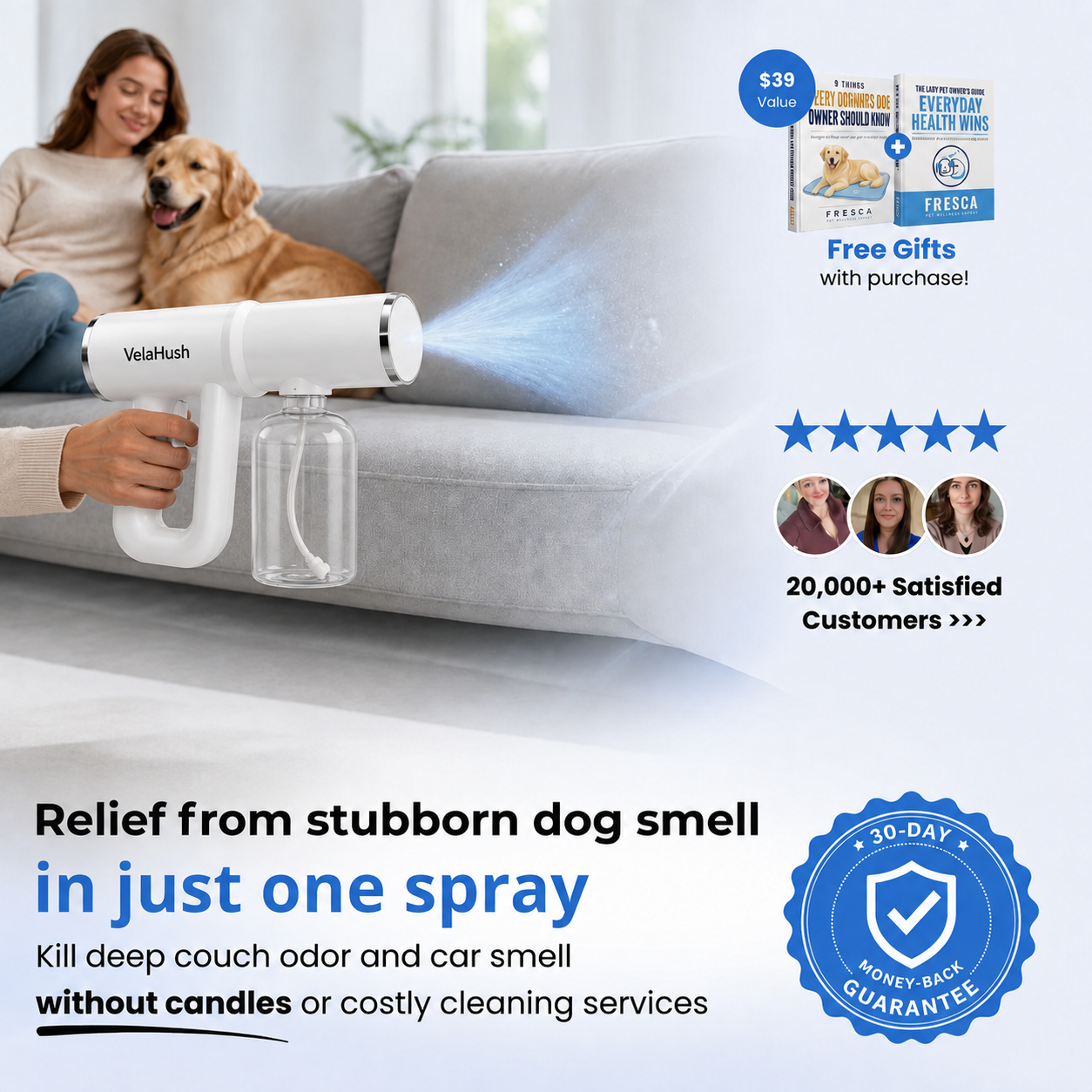 VelaHush™ Pet Odor Gun