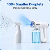 VelaHush and trigger spray droplets